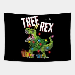 Tree Rex Boys Kids Dinosaur T Rex Funny Christmas Tapestry