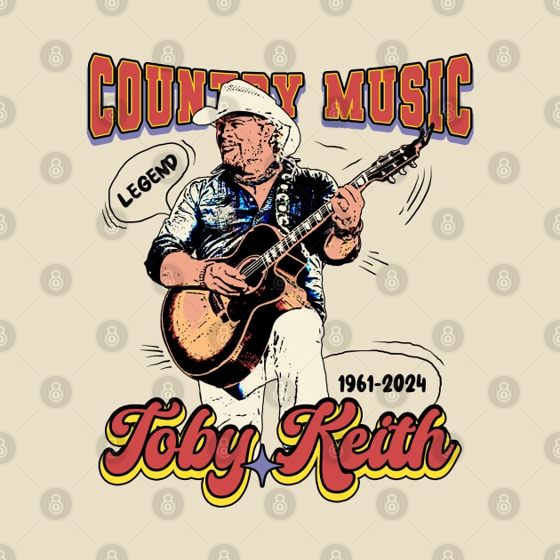 Toby Keith Country Music Retro by Mandegraph