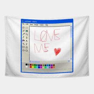 Love me. MS Paint pencil drawing Tapestry