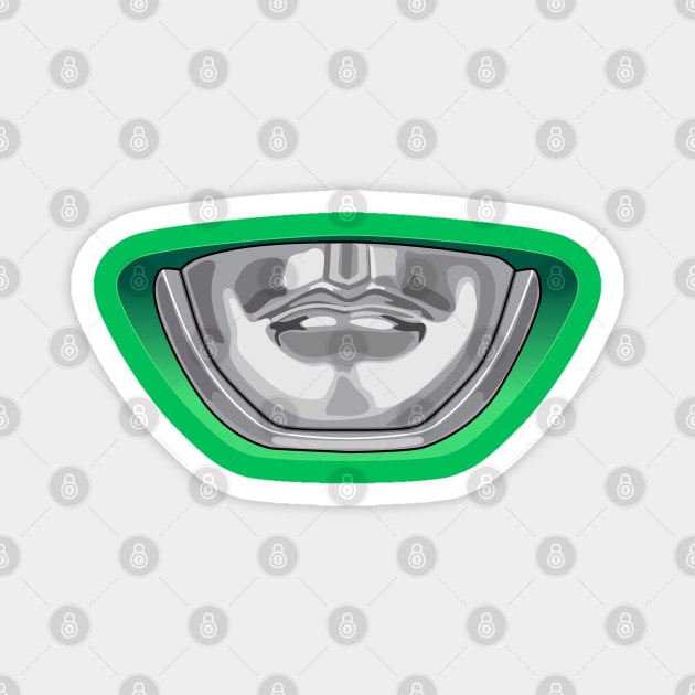 Green Ranger Helmet Face Mask Magnet by vo_maria