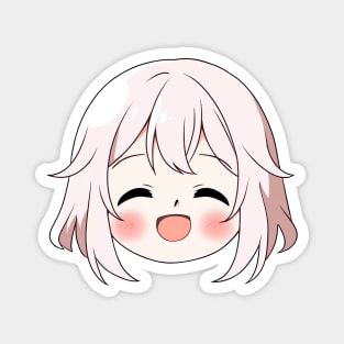 Cute Smiling Anime Face Emoji - Anime Shirt Magnet