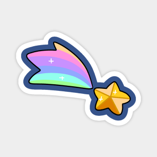 Golden Rainbow Shooting Star Magnet