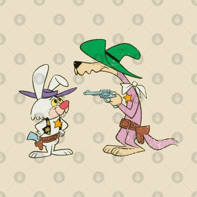 Distressed Ricochet Rabbit and Droop-a-Long by offsetvinylfilm