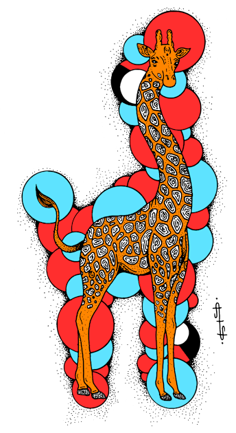 Giraffe Kids T-Shirt by AdidaFallenAngel