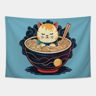 Cat and ramen Tapestry