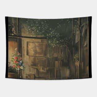 Abandoned Flower Shop - Dreamcore Diffusion Tapestry