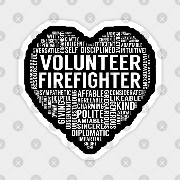 Volunteer Firefighter Heart Magnet by LotusTee