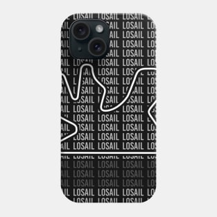 Losail - F1 Circuit - Black and White Phone Case