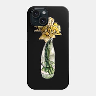 Daffodils in a water bottle Phone Case