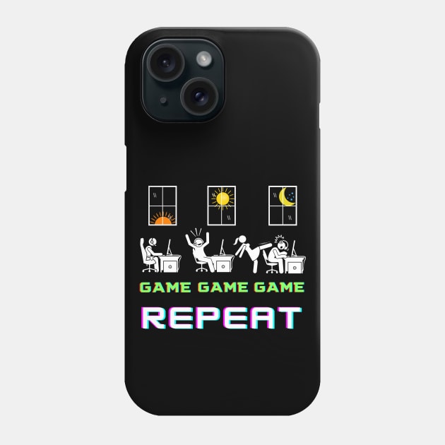 Game, Game, Game, Repeat Phone Case by RailoImage