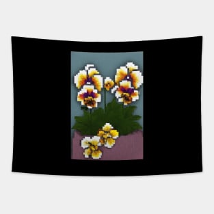 Pansy Flower Vintage Floral Illustration Retro Tapestry