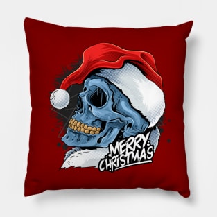 Marry Christmas Skeleton Pillow