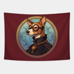 Cool Elegant Dog with Glasses Tapestry