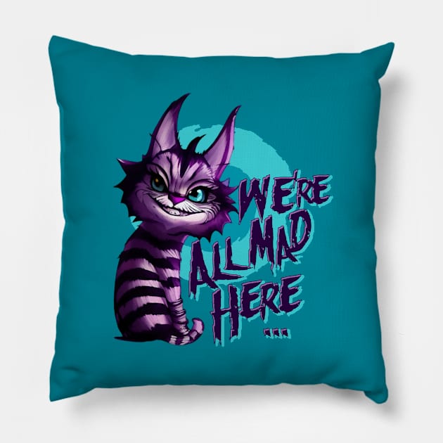 We're all mad here Pillow by yulia-rb