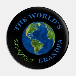 The World's Okayest Grandpa Pin