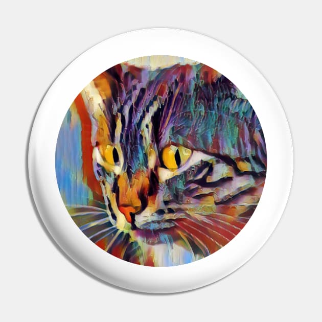 Frisky floppy cat Pin by GoranDesign