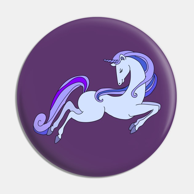 purple unicorn Pin by JulietLake