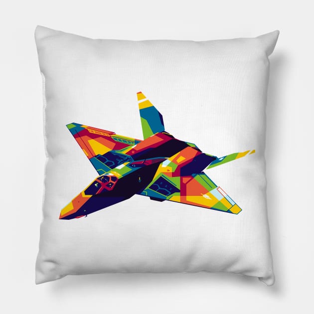 Yf-23 Black Widow Pillow by wpaprint