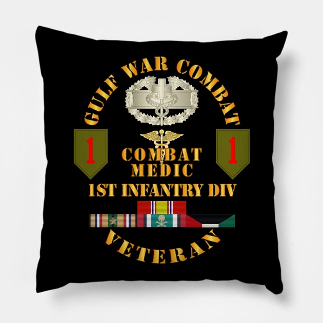 Gulf War Combat Vet w 1st ID - Combat Medic wo Map Pillow by twix123844