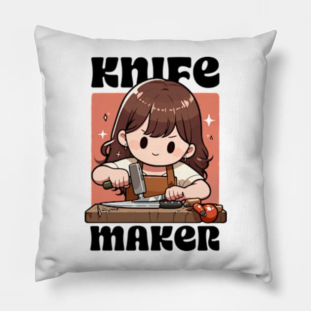 Knife Maker Pillow by elegantelite