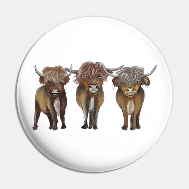 Scottish Highland cattle Pin by msmart