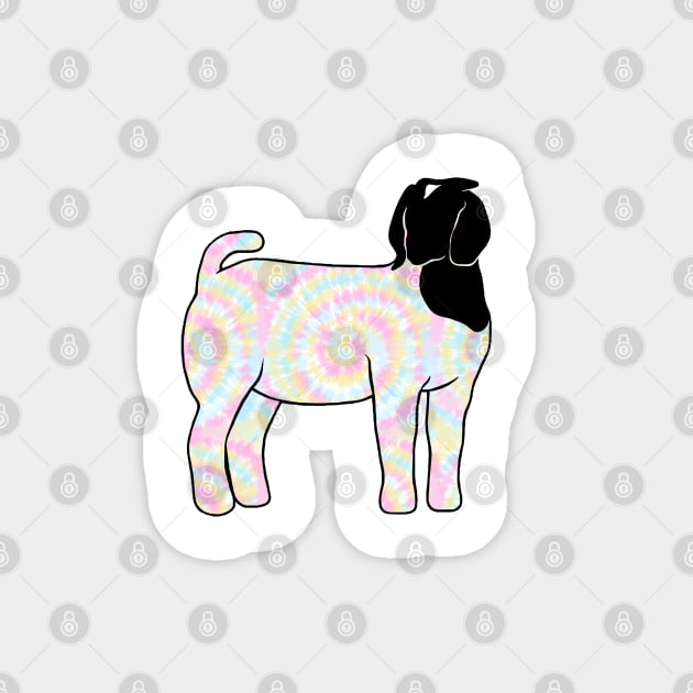 Rainbow Tie Dye Market Show Doe Silhouette - NOT FOR RESALE WITHOUT PERMISSION Magnet by l-oh