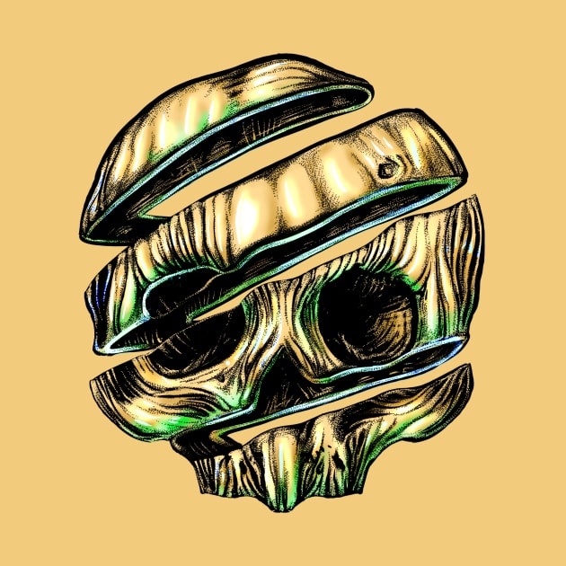 Sliced Skull by fakeface