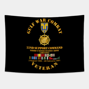 Gulf War Combat Vet w  22nd Support Command - Branch w SVC Tapestry