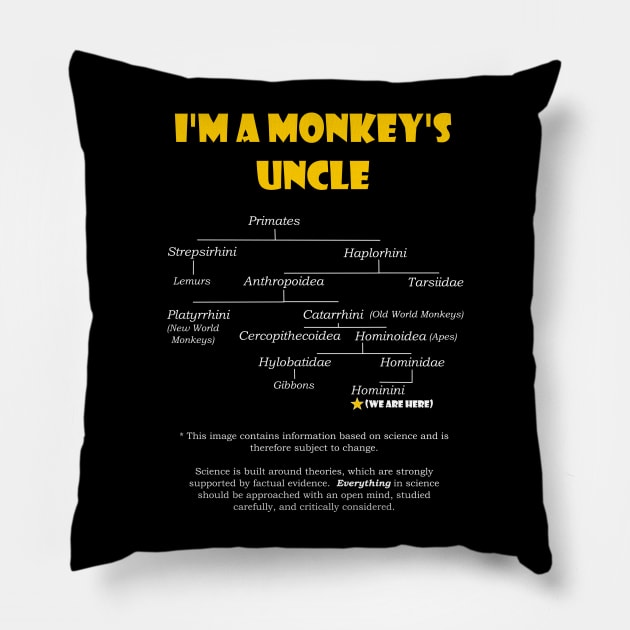 A Monkey's Uncle Pillow by traditionation