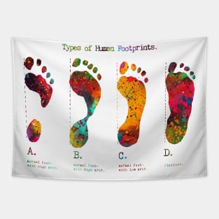 Types of Footprints Tapestry