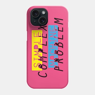 Simple Machine Complex Problem 1 in yellow and blue Phone Case