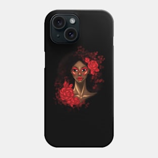 Black Girl Afro Roses Unapologetically Black Phone Case