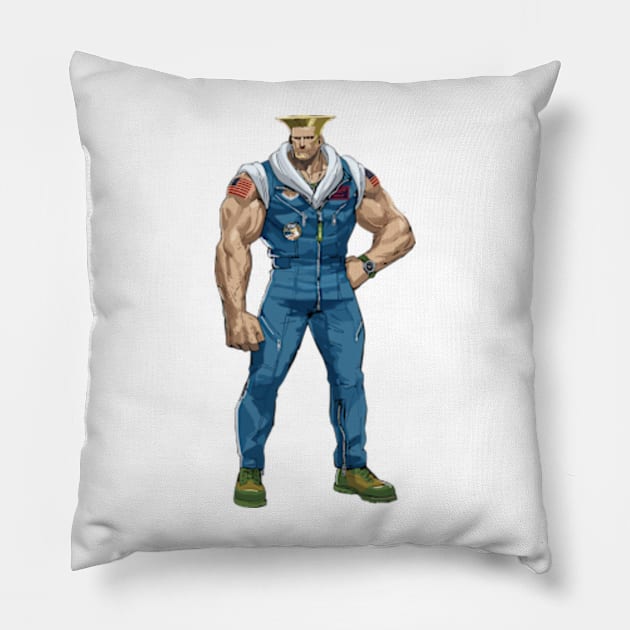 Guile - Street Fighter 6 Pillow by peculiarbutcute