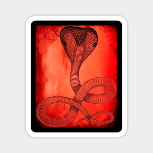 Red Fire Cobra Cool Design Magnet