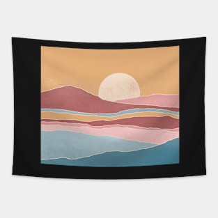 Terra mountain landscape poster Tapestry