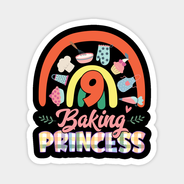 Gift For Bakers Custom Baking Princess Tee Baker Gift Baking Birthday Girl Magnet by ttao4164