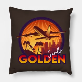 Retro Circle Golden Girls Pillow