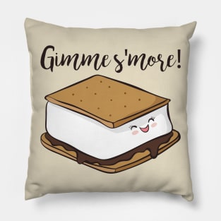 Gimme S'More- Cute Camping Gift Pillow