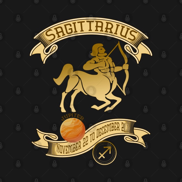 Sagittarius November 22 to December 21 Vintage by KrasiStaleva