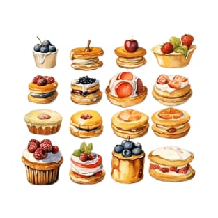 Delicious Variety of Pastry Desserts T-Shirt