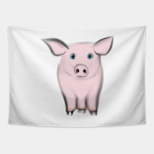 Cute Pig Drawing Tapestry