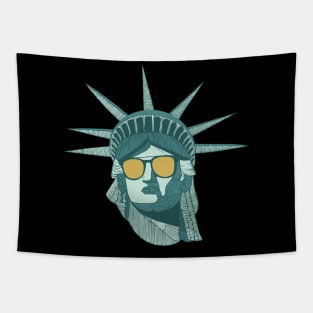 The Statue of Liberty with glasses Tapestry