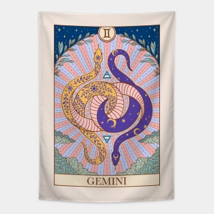 Zodiac sign tarot card Gemini Tapestry