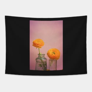 Yellow Flowers in Vintage Vases Tapestry