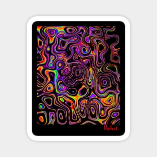 Amoeba Purple Rainbows by Blackout Design Magnet