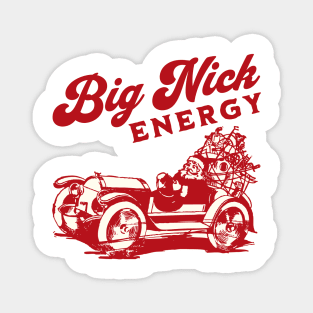 Retro Big Nick Energy Funny Santa Claus Saint Nick Christmas Gift Shirt 2023 Mens Magnet