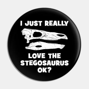 Stegosaurus fossil skull Pin