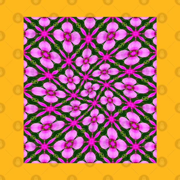 Bright Pink Flower Pattern by PatternFlower