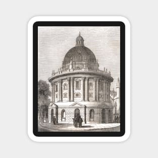 Radcliffe camera, Radcliffe Square, Oxford, England, 19th century scene Magnet