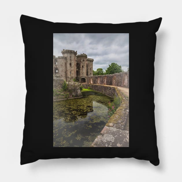 Pathway By The Castle Moat Pillow by IanWL
